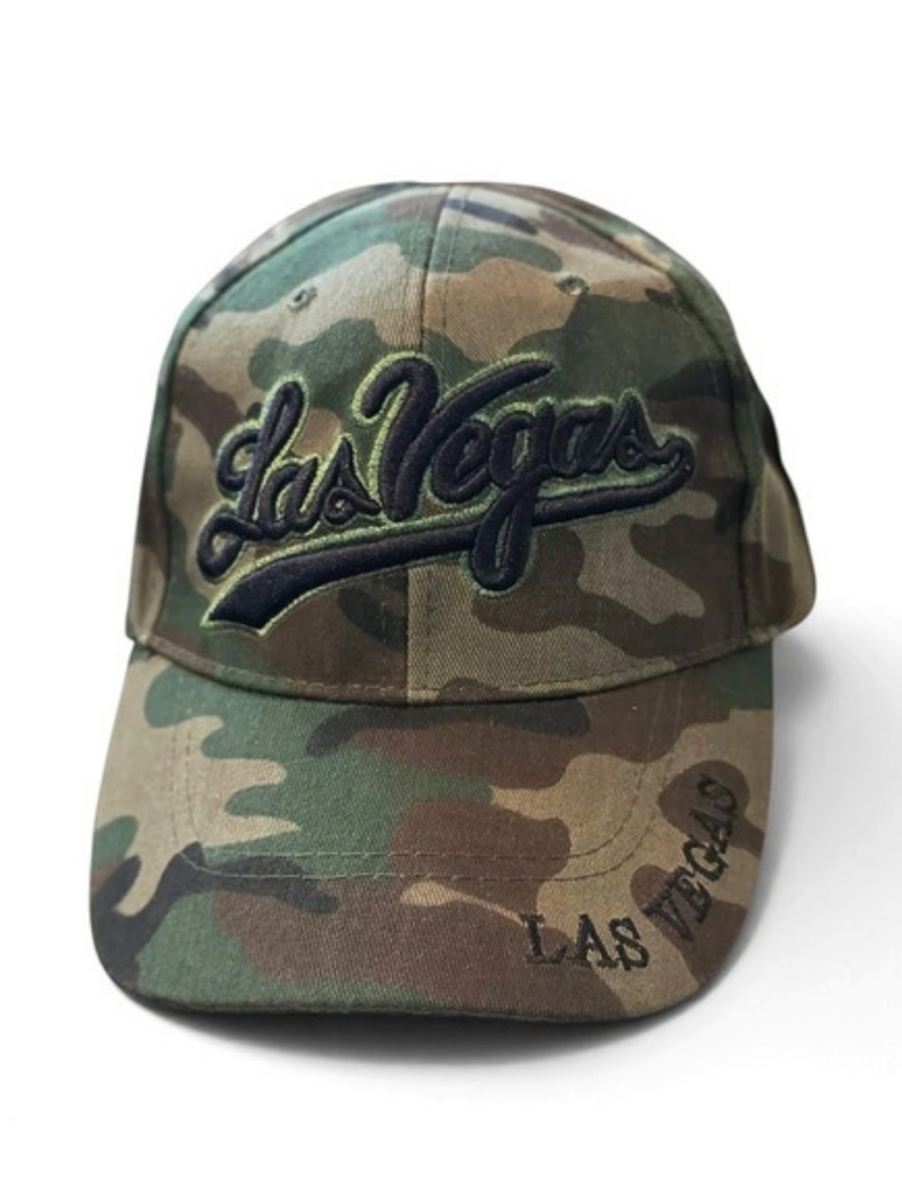 Las Vegas Camo Cotton Cap in Green & Brown NWT
